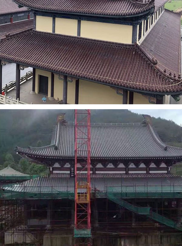 仿古瓦-琉璃瓦建筑圖